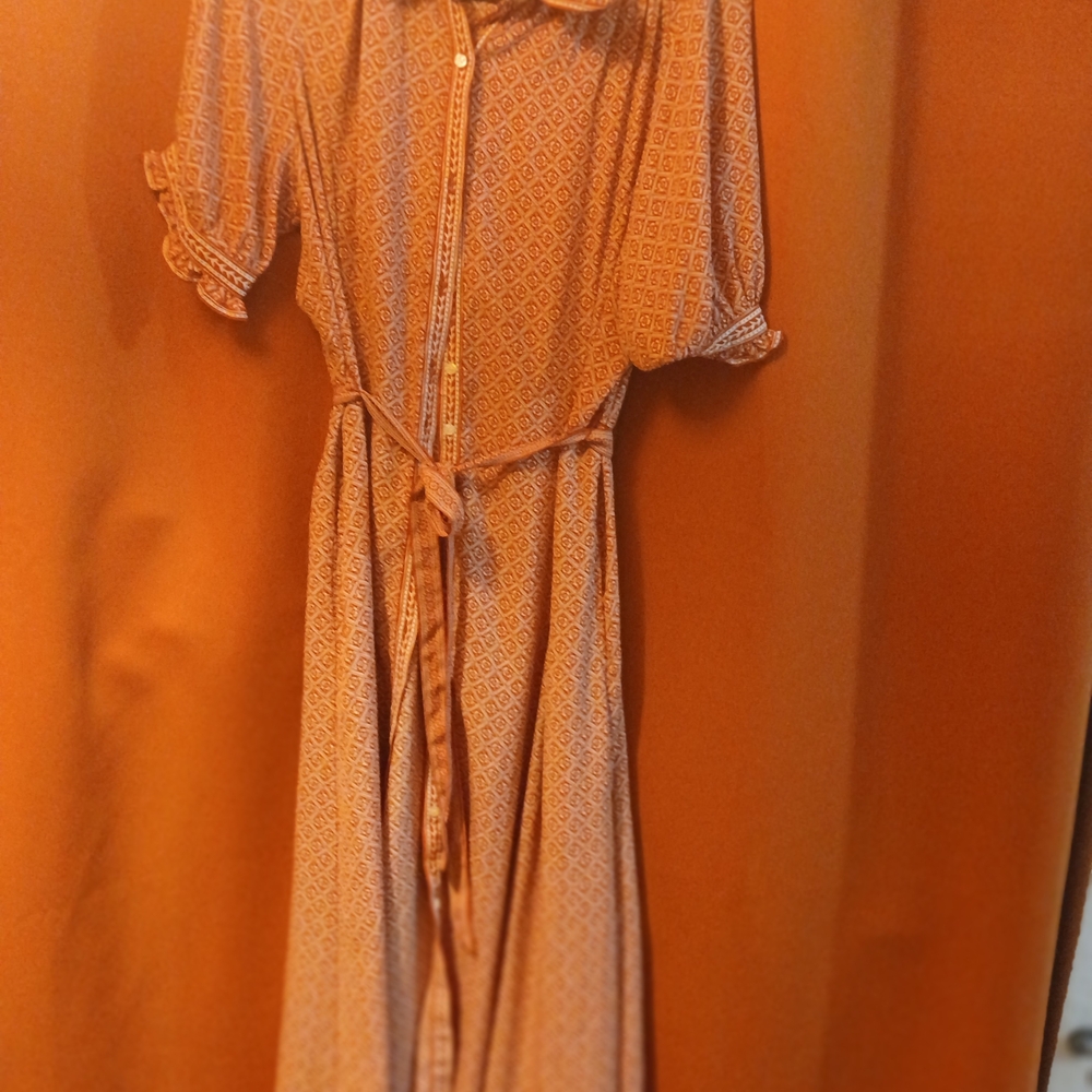 Max Studio Brown Geometric Maxi Dress